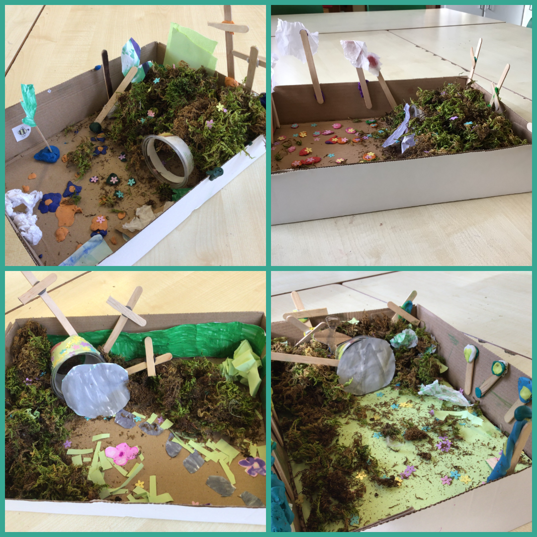 Year 2 have been designing their own Easter Garden, after learning about the Easter Story.